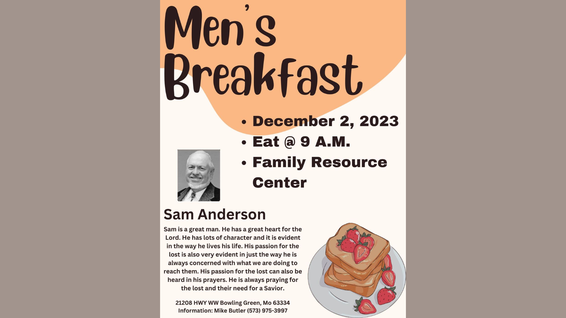 Men’s Breakfast FRC